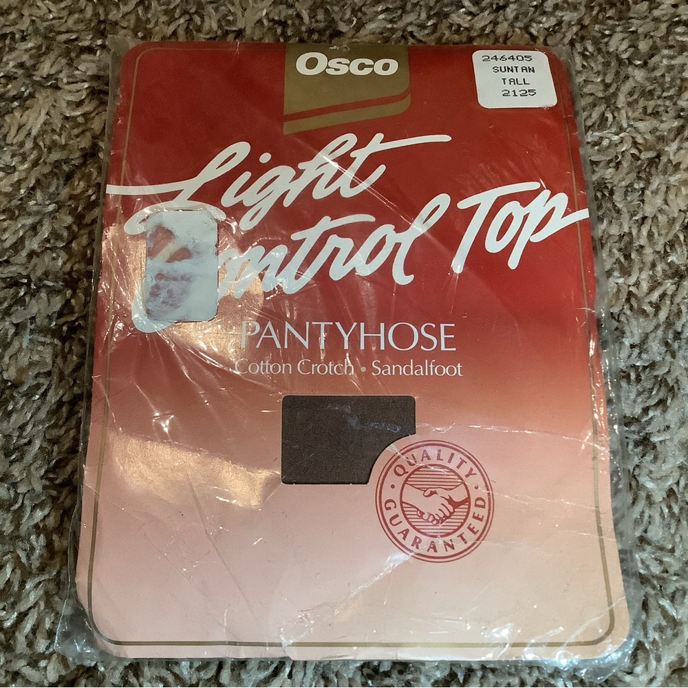 Osco light control top pantyhose, color suntan, size: Tall